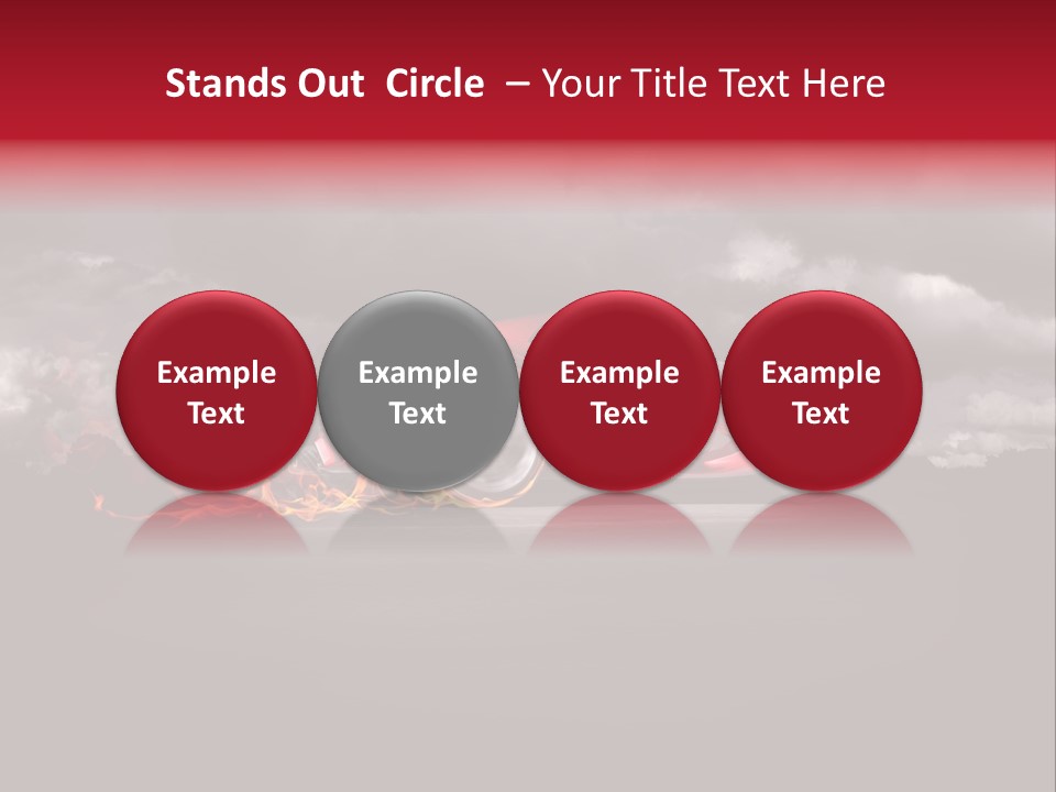 Cloud Sky Car PowerPoint Template