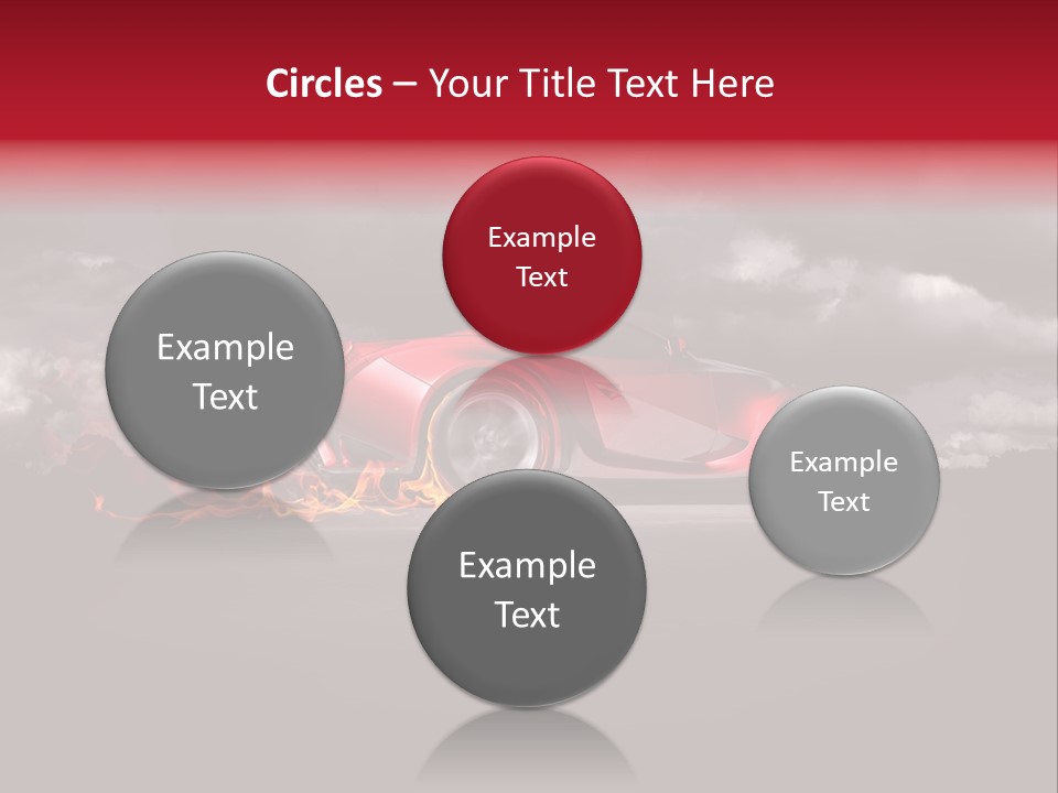 Cloud Sky Car PowerPoint Template