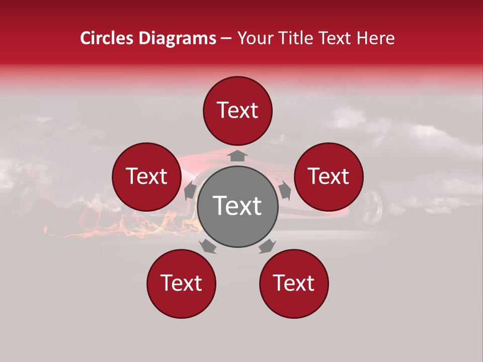 Cloud Sky Car PowerPoint Template