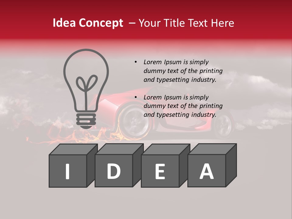 Cloud Sky Car PowerPoint Template