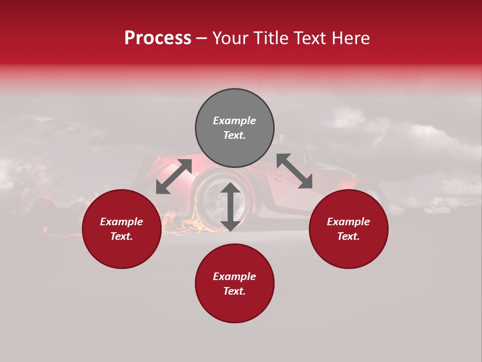 Cloud Sky Car PowerPoint Template