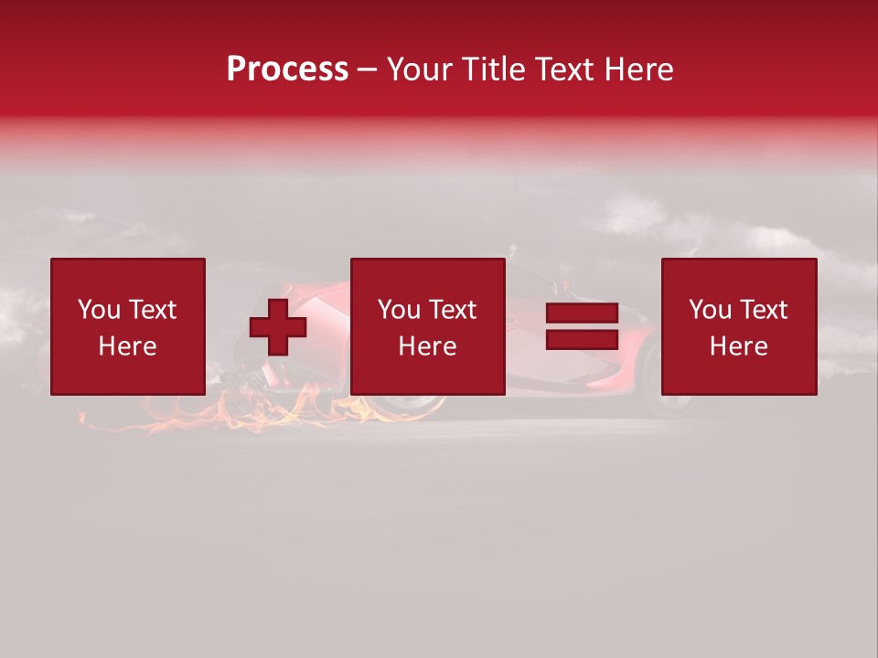 Cloud Sky Car PowerPoint Template