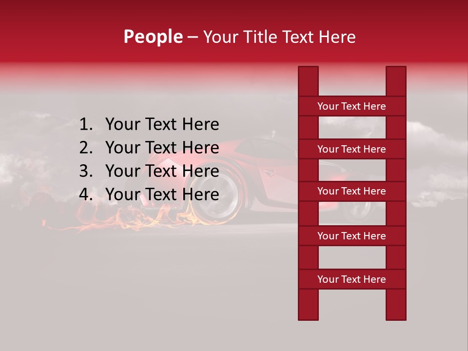 Cloud Sky Car PowerPoint Template