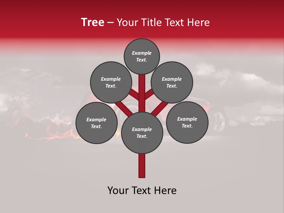 Cloud Sky Car PowerPoint Template