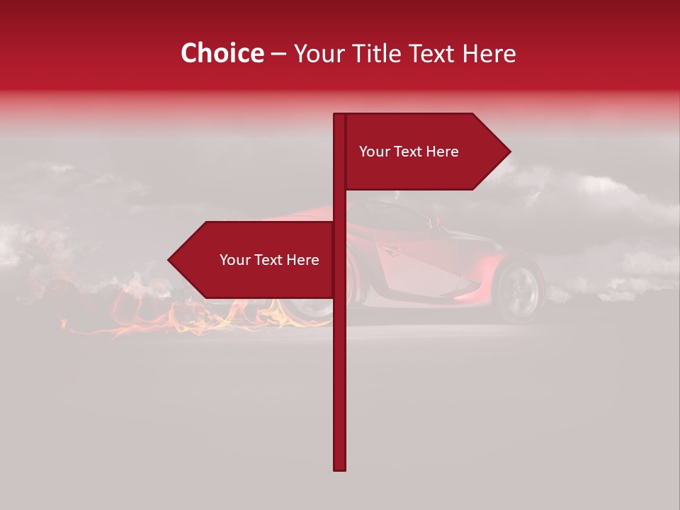 Cloud Sky Car PowerPoint Template