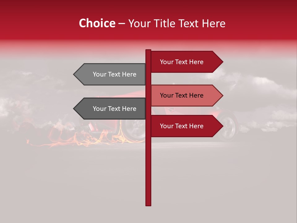 Cloud Sky Car PowerPoint Template