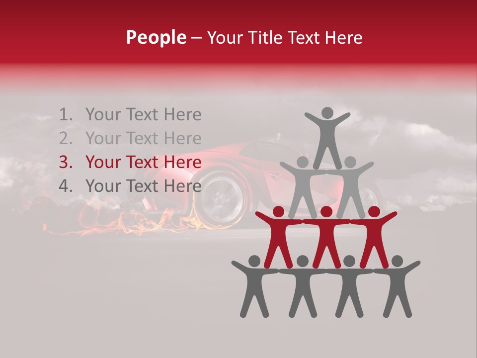Cloud Sky Car PowerPoint Template