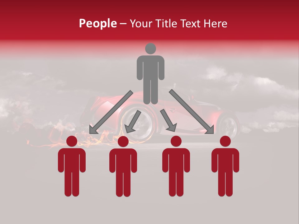 Cloud Sky Car PowerPoint Template