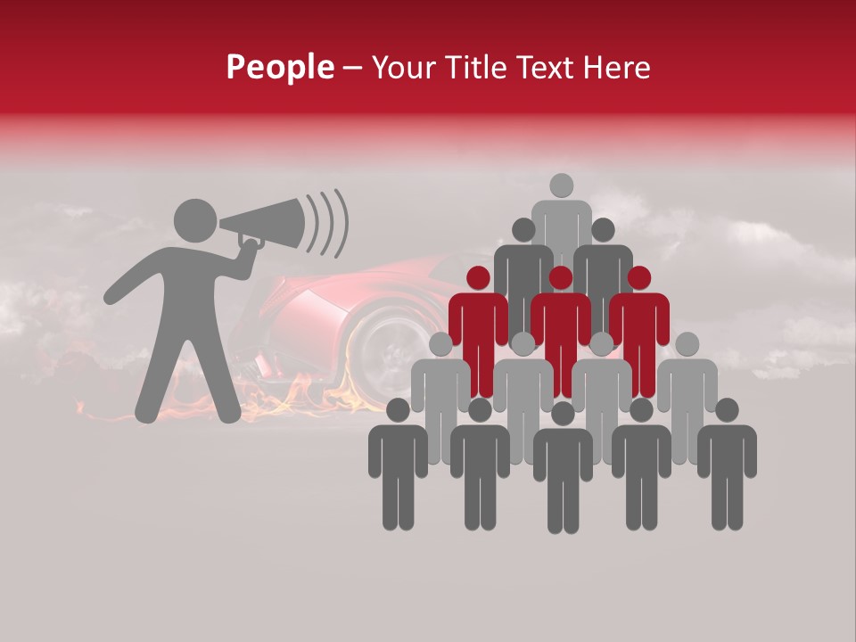 Cloud Sky Car PowerPoint Template