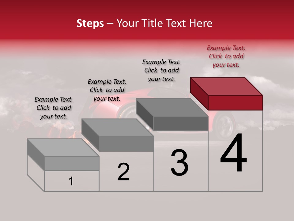 Cloud Sky Car PowerPoint Template