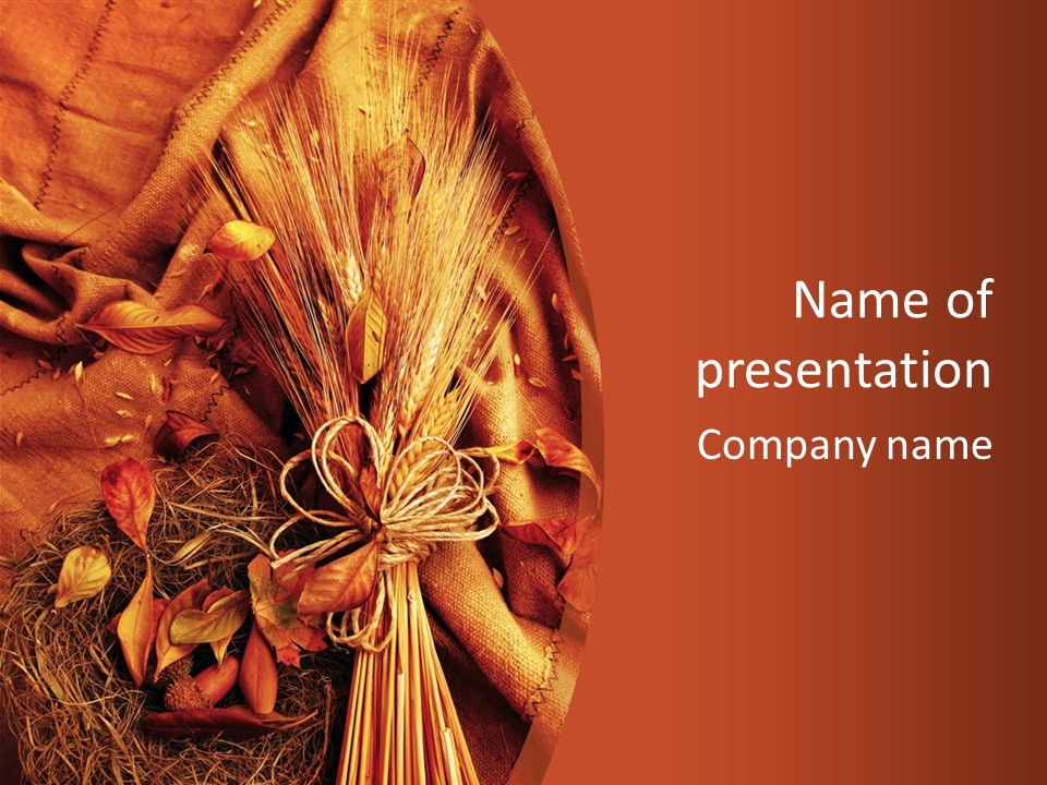 Grain Wheat Art PowerPoint Template