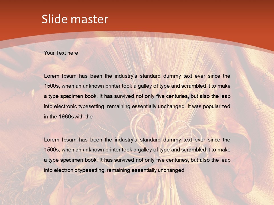 Grain Wheat Art PowerPoint Template