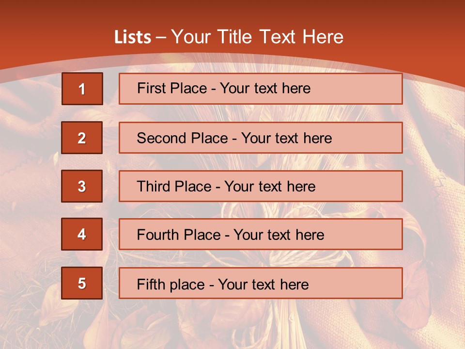 Grain Wheat Art PowerPoint Template