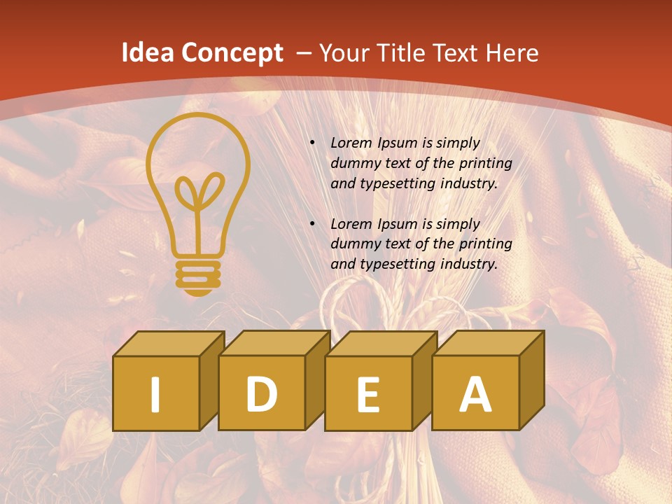 Grain Wheat Art PowerPoint Template