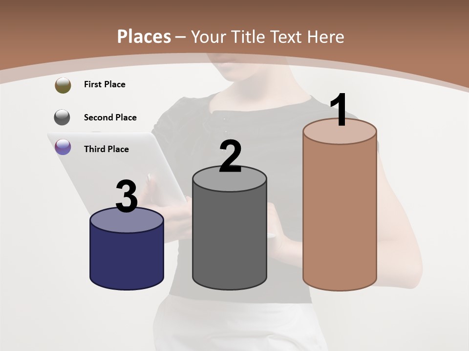 Person Female Work PowerPoint Template