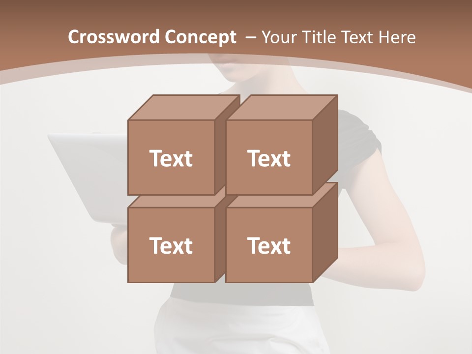 Person Female Work PowerPoint Template