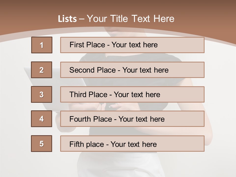Person Female Work PowerPoint Template