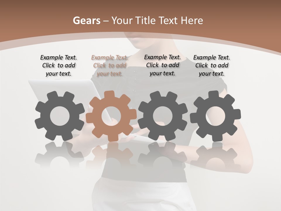 Person Female Work PowerPoint Template