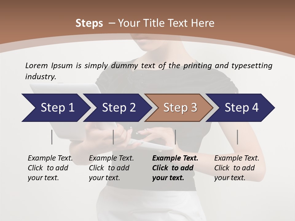Person Female Work PowerPoint Template