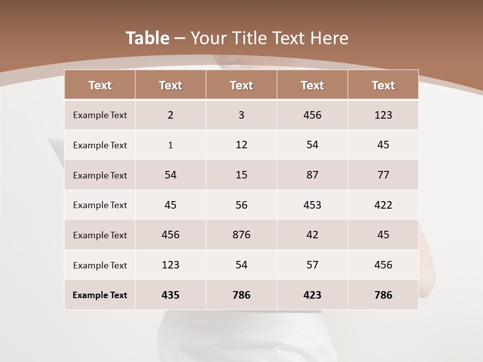 Person Female Work PowerPoint Template
