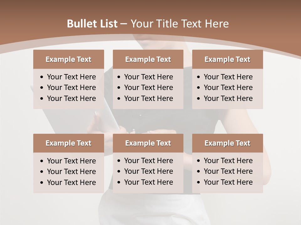 Person Female Work PowerPoint Template