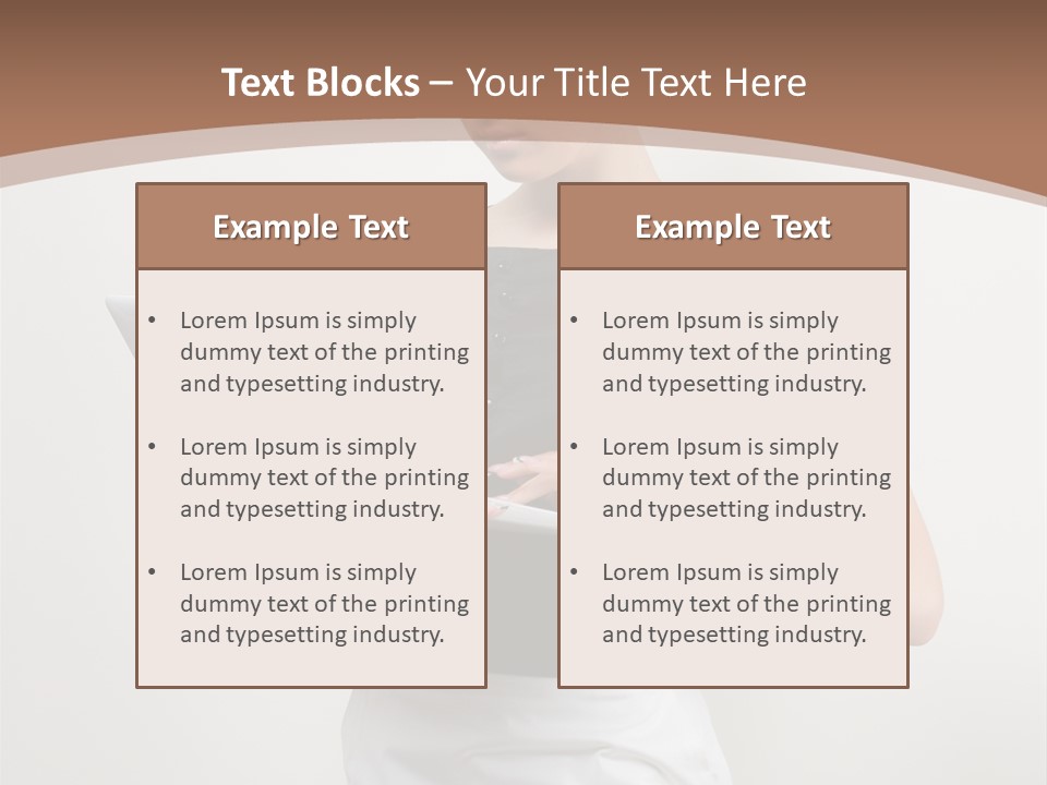 Person Female Work PowerPoint Template