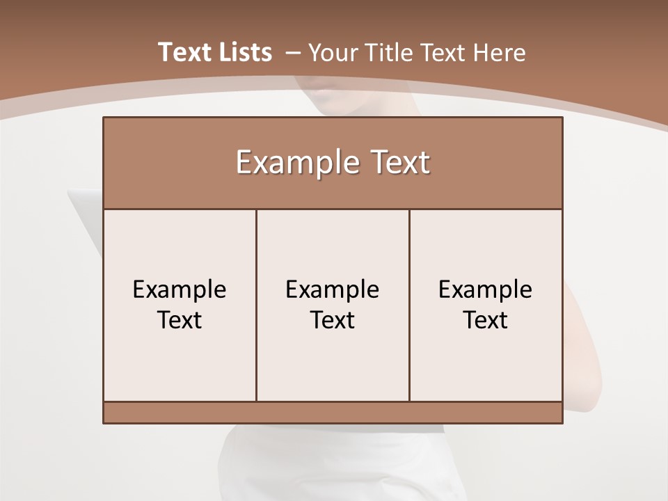 Person Female Work PowerPoint Template