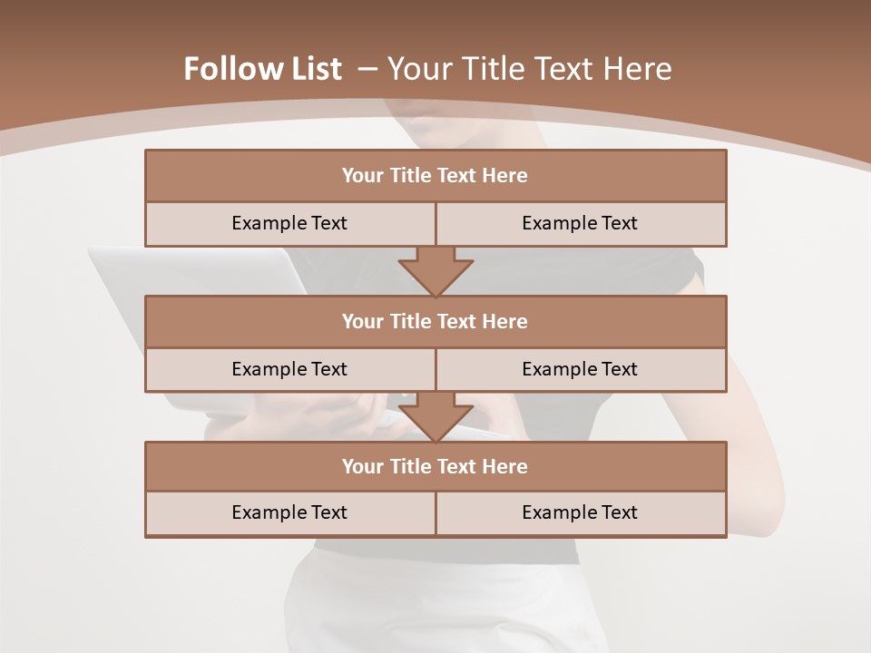 Person Female Work PowerPoint Template
