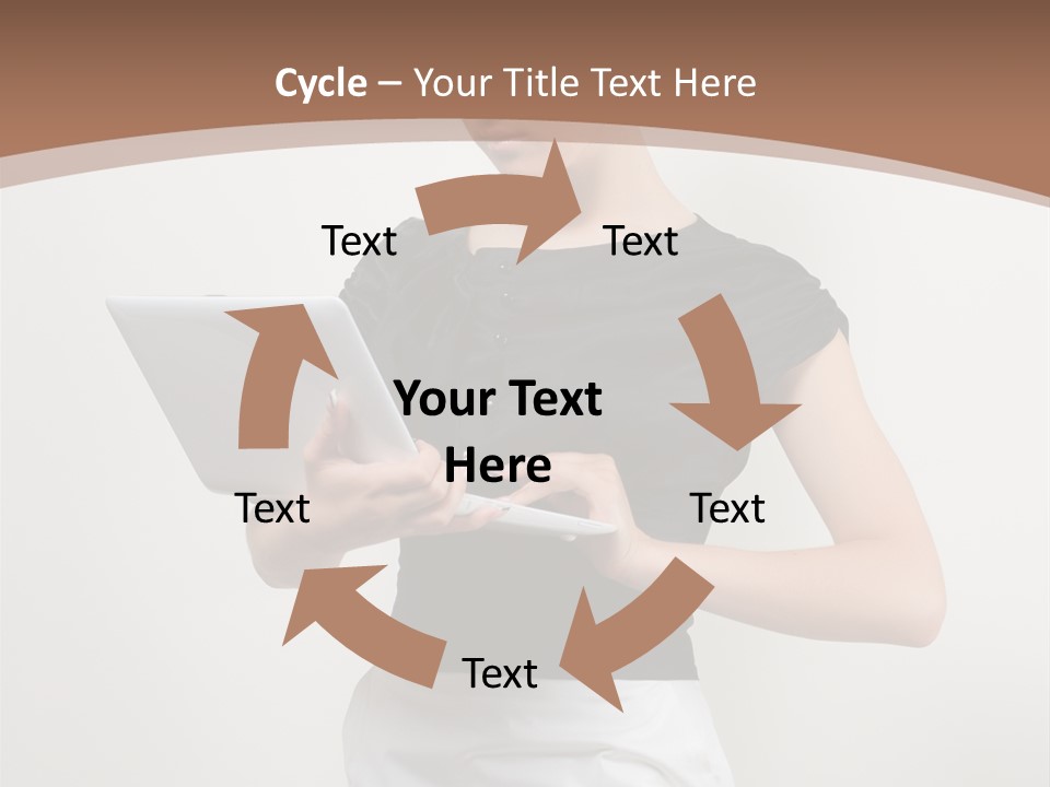 Person Female Work PowerPoint Template