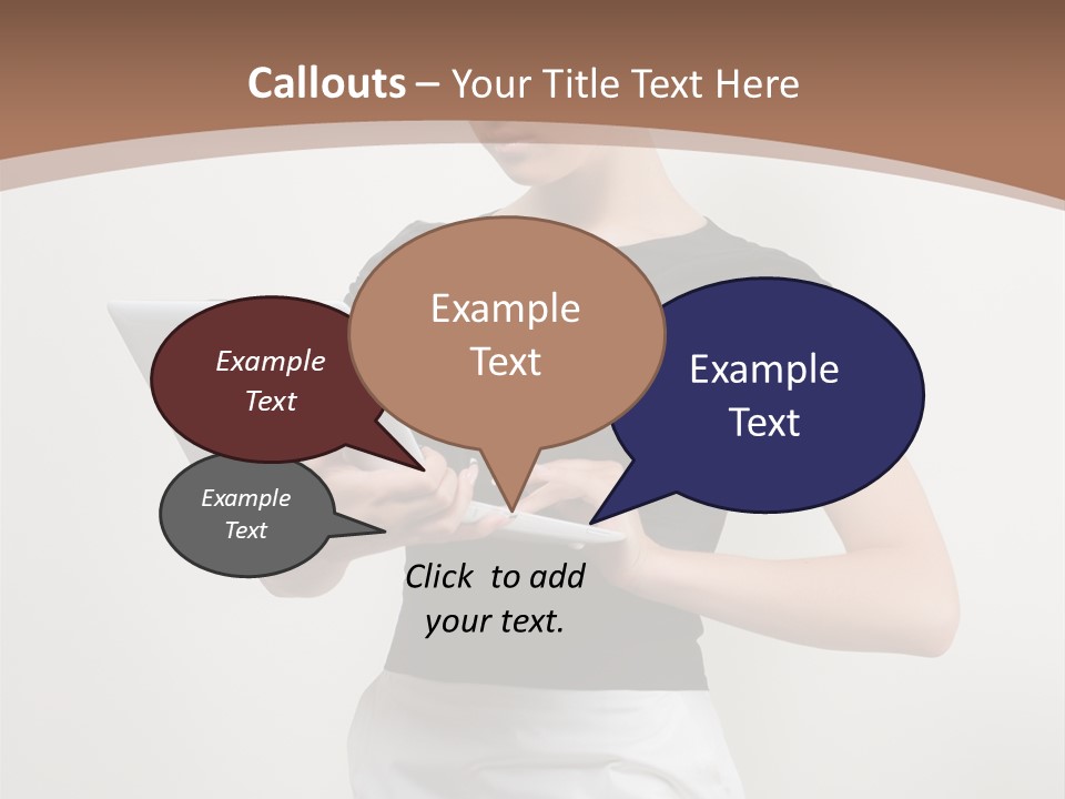 Person Female Work PowerPoint Template