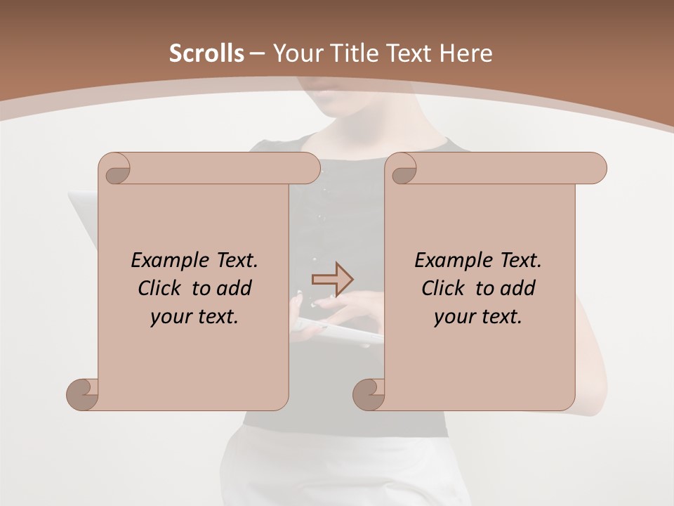 Person Female Work PowerPoint Template