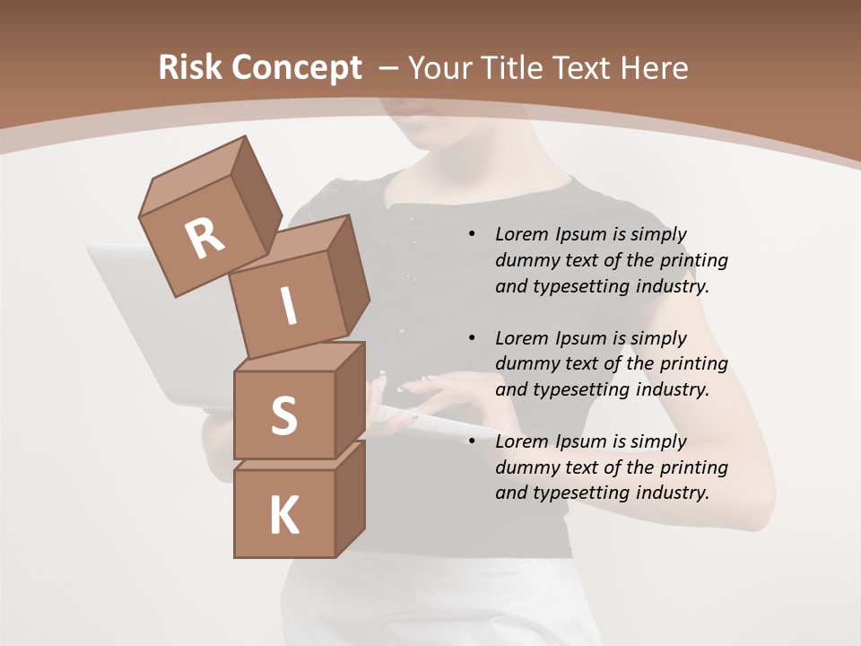 Person Female Work PowerPoint Template