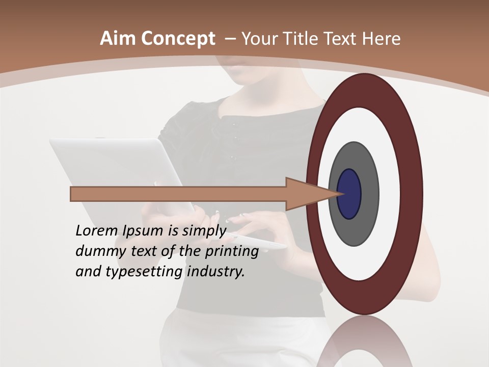 Person Female Work PowerPoint Template