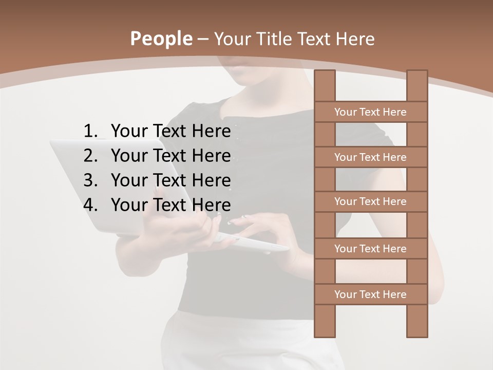 Person Female Work PowerPoint Template