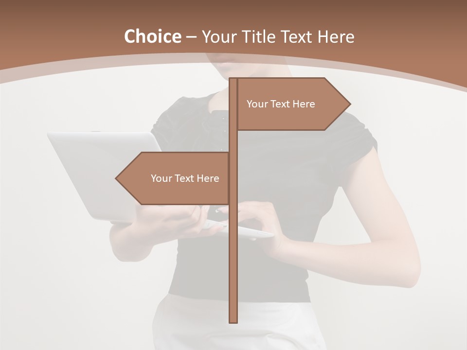 Person Female Work PowerPoint Template