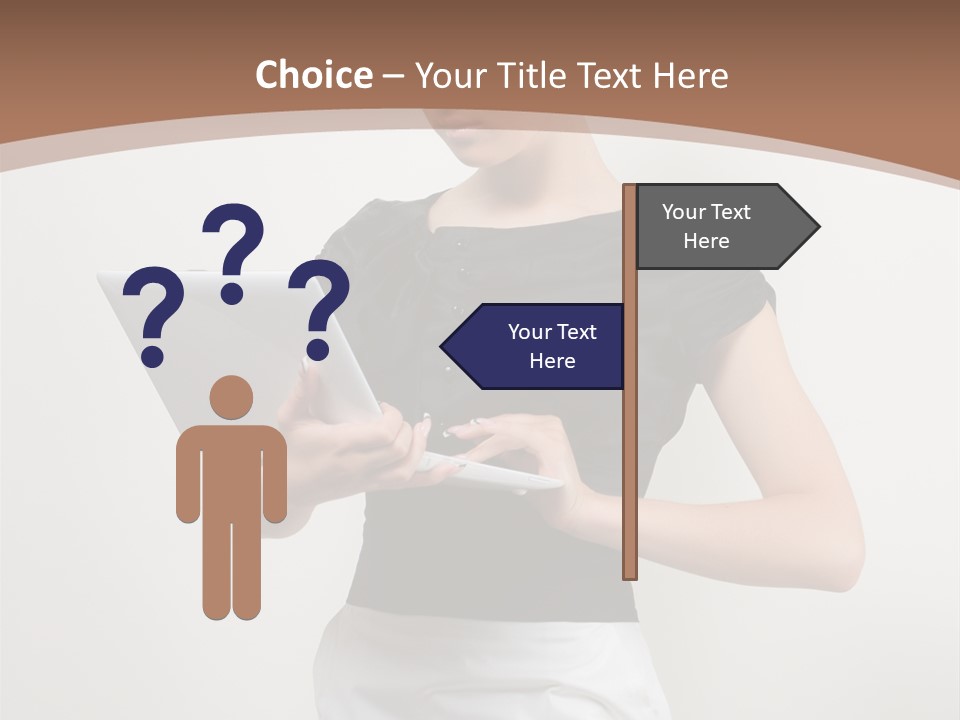 Person Female Work PowerPoint Template