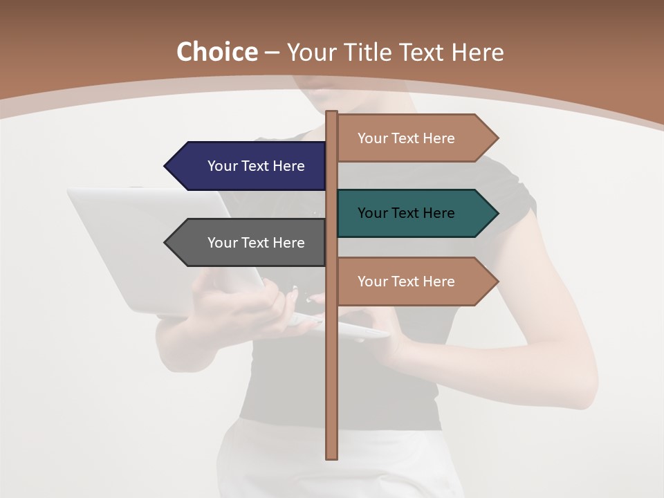 Person Female Work PowerPoint Template
