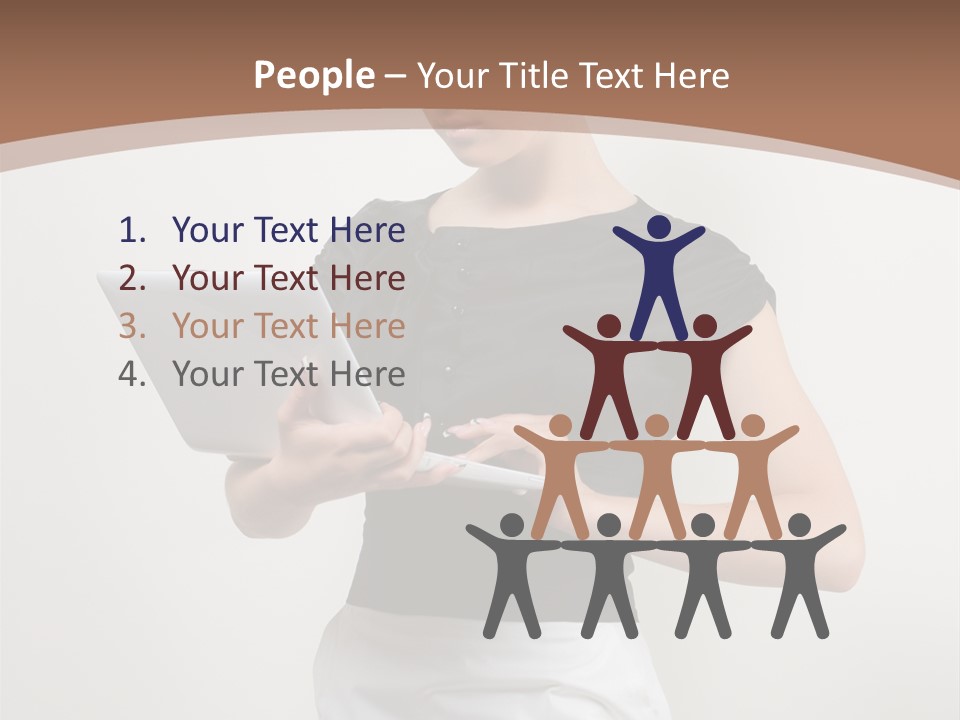 Person Female Work PowerPoint Template