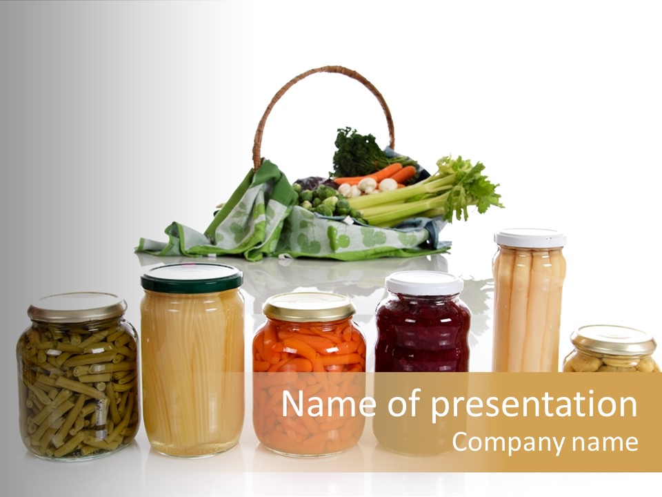 Jars White Corn PowerPoint Template