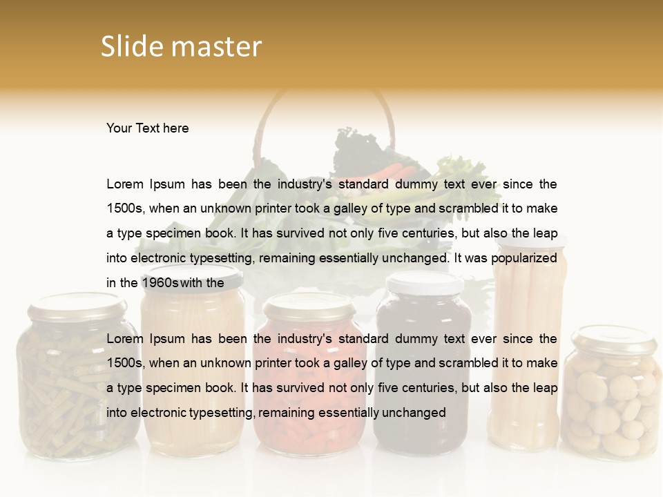 Jars White Corn PowerPoint Template