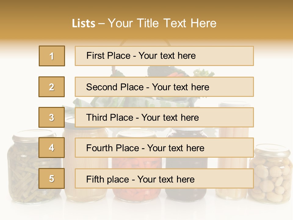 Jars White Corn PowerPoint Template