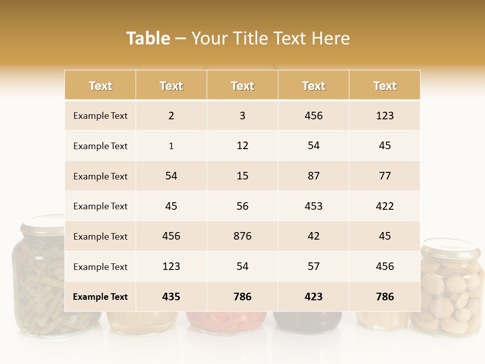 Jars White Corn PowerPoint Template