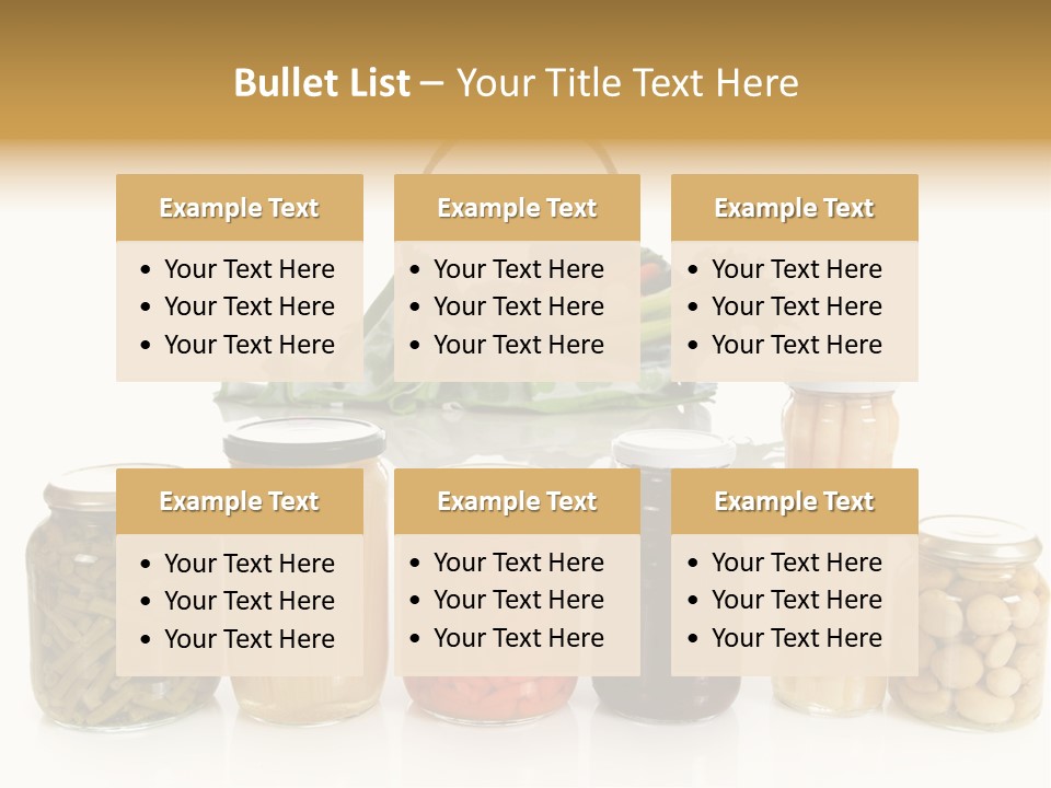 Jars White Corn PowerPoint Template