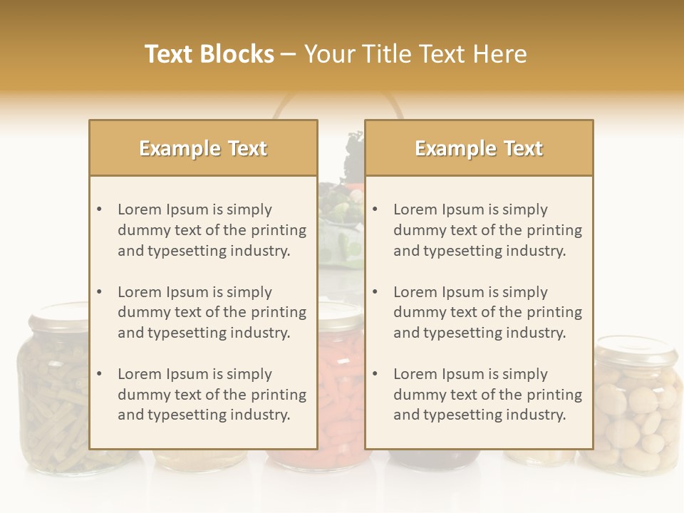 Jars White Corn PowerPoint Template