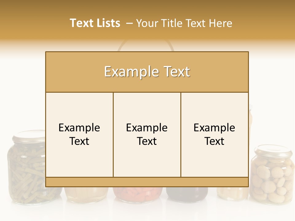Jars White Corn PowerPoint Template