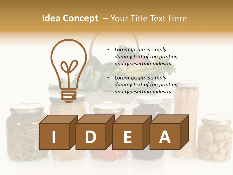 Jars White Corn PowerPoint Template