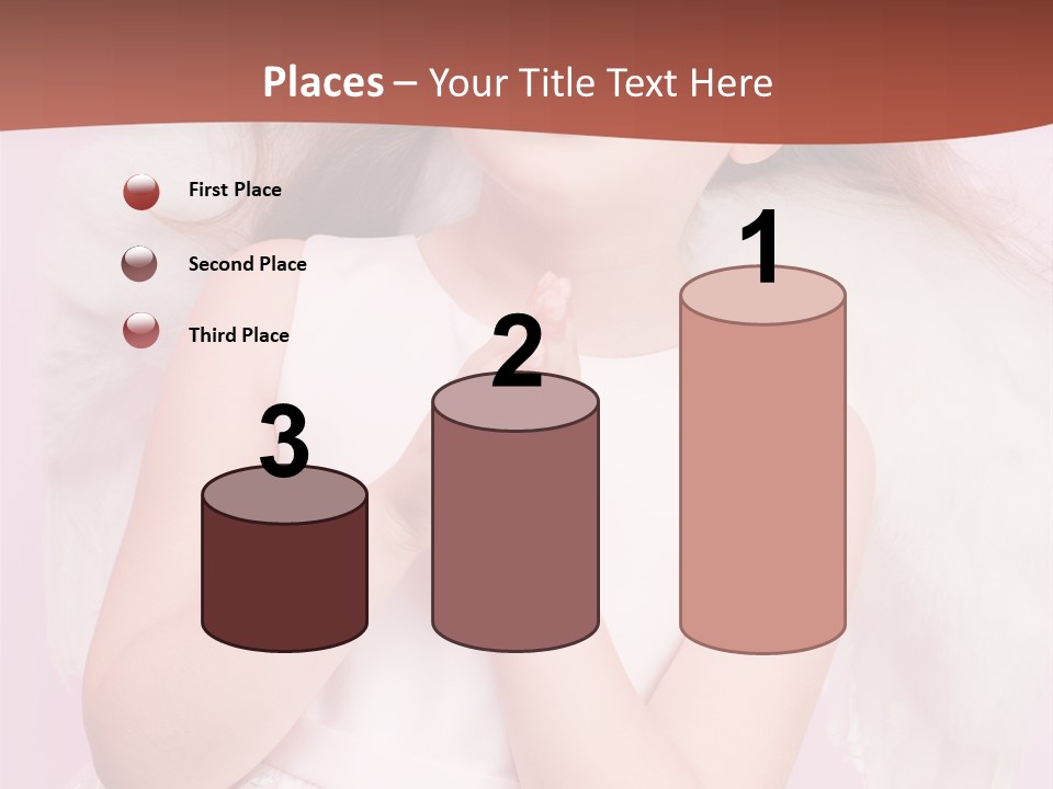 Girl Adorable Angel PowerPoint Template