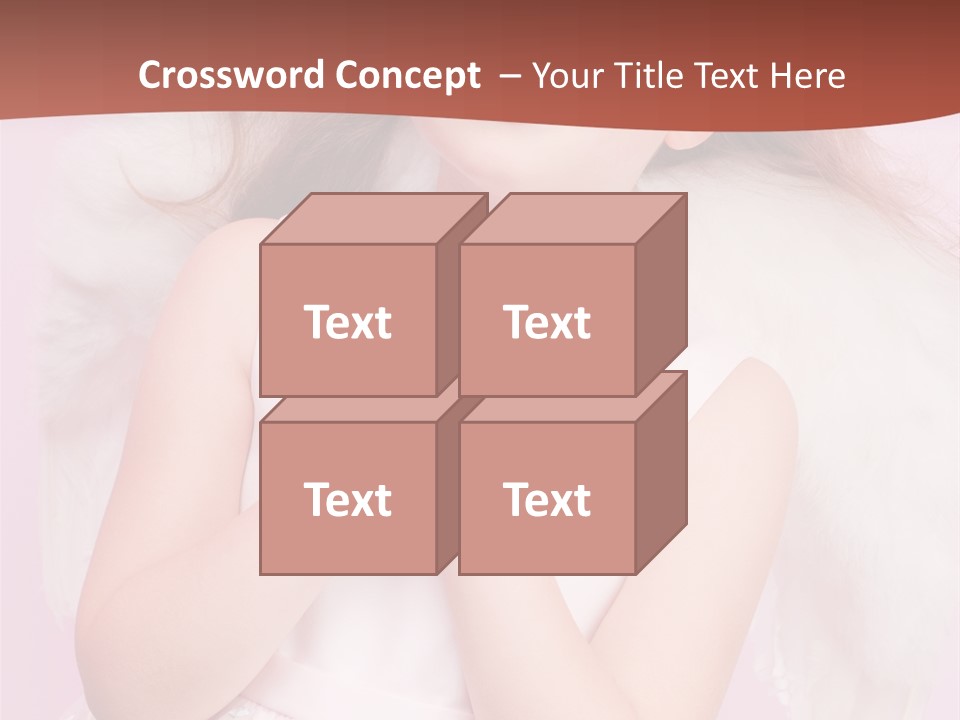 Girl Adorable Angel PowerPoint Template