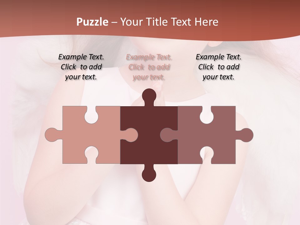 Girl Adorable Angel PowerPoint Template