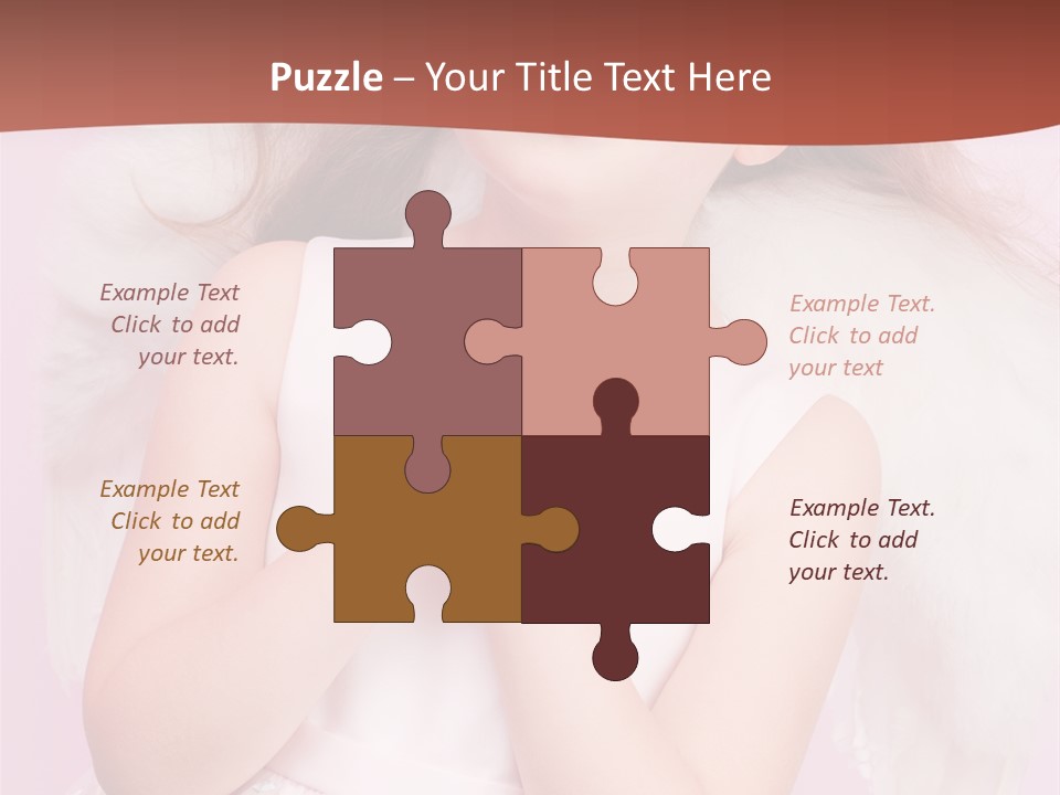 Girl Adorable Angel PowerPoint Template